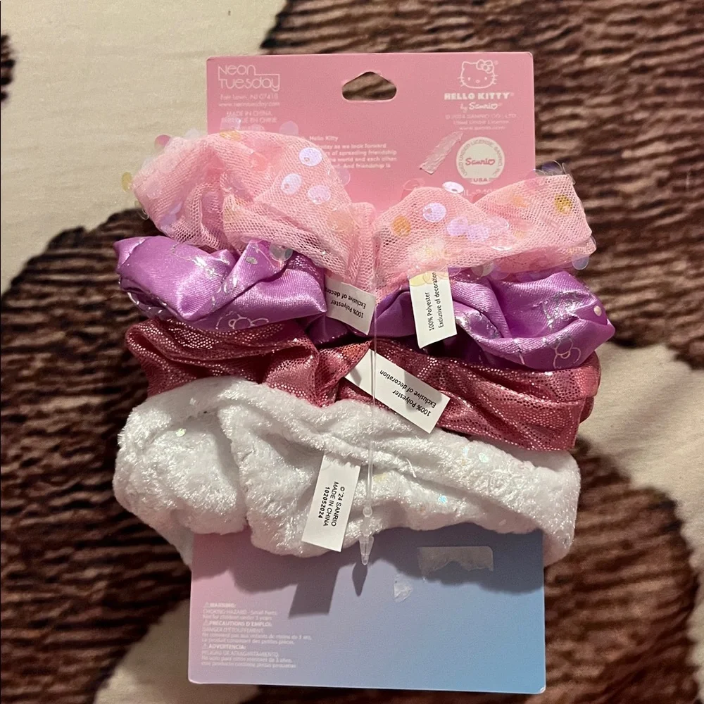 Claire's Multicolor Sparkle Scrunchie Set